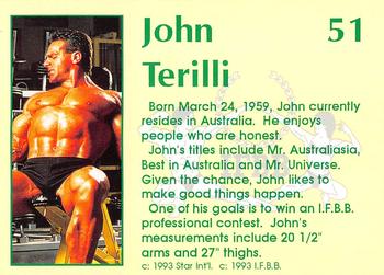 1993 Star Pro Body Builders #51 John Terilli Back